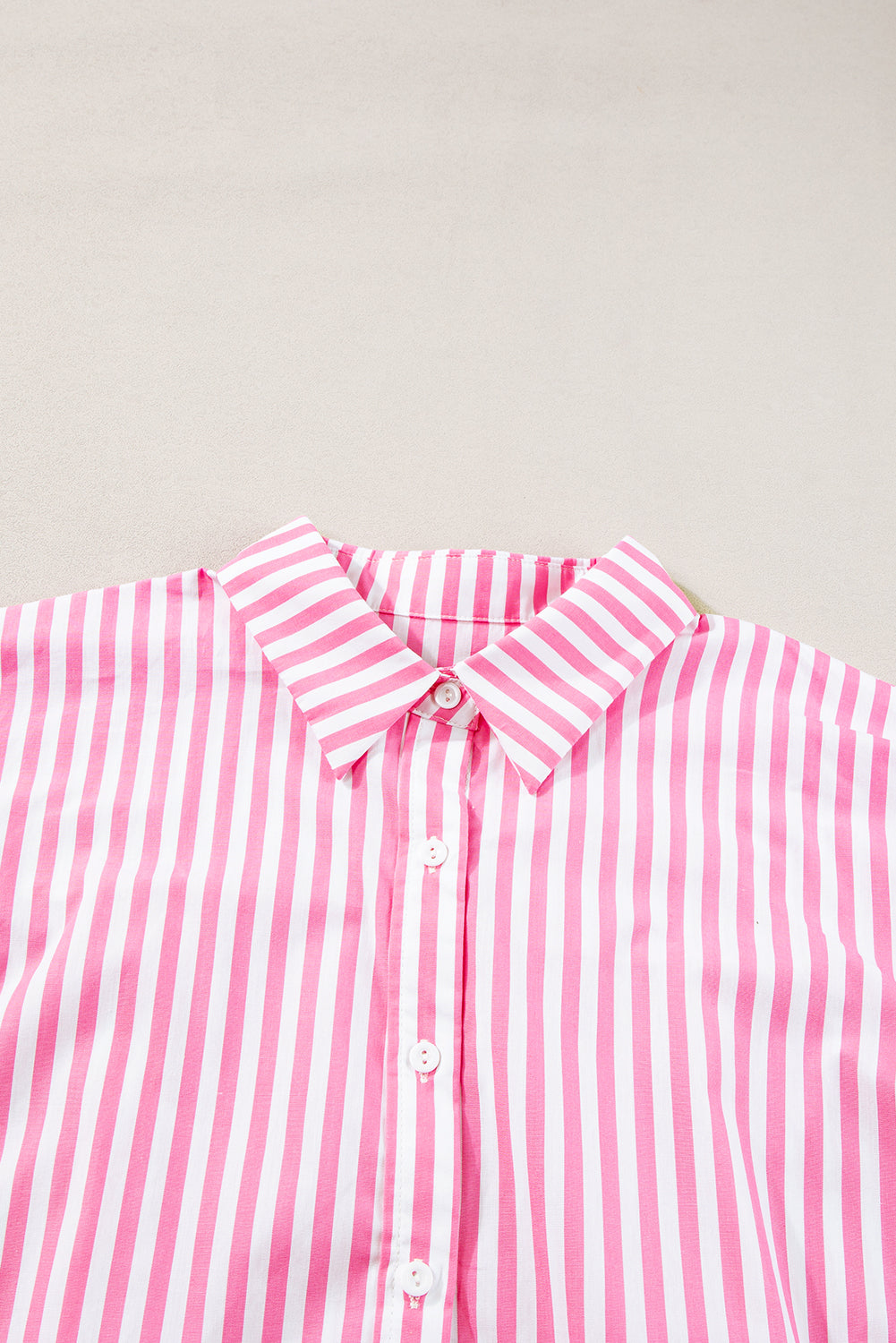 Pink striped oversized dolman sleeve shirt