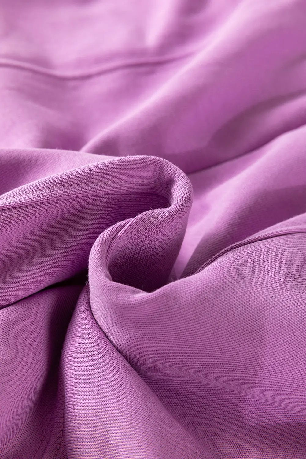 Lilac Drawstring Waist Patchwork Solid Color Jogger Pants Love Salve