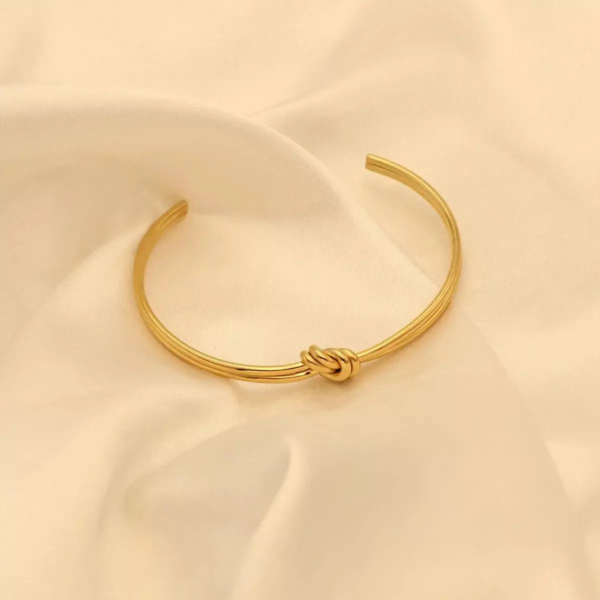 18K Gold-Plated Knot Open Bracelet Simply Love