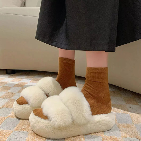 Fluffy Open Toe Slippers Simply Love