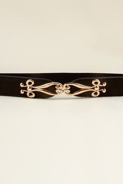 Alloy Buckle Elastic Belt.