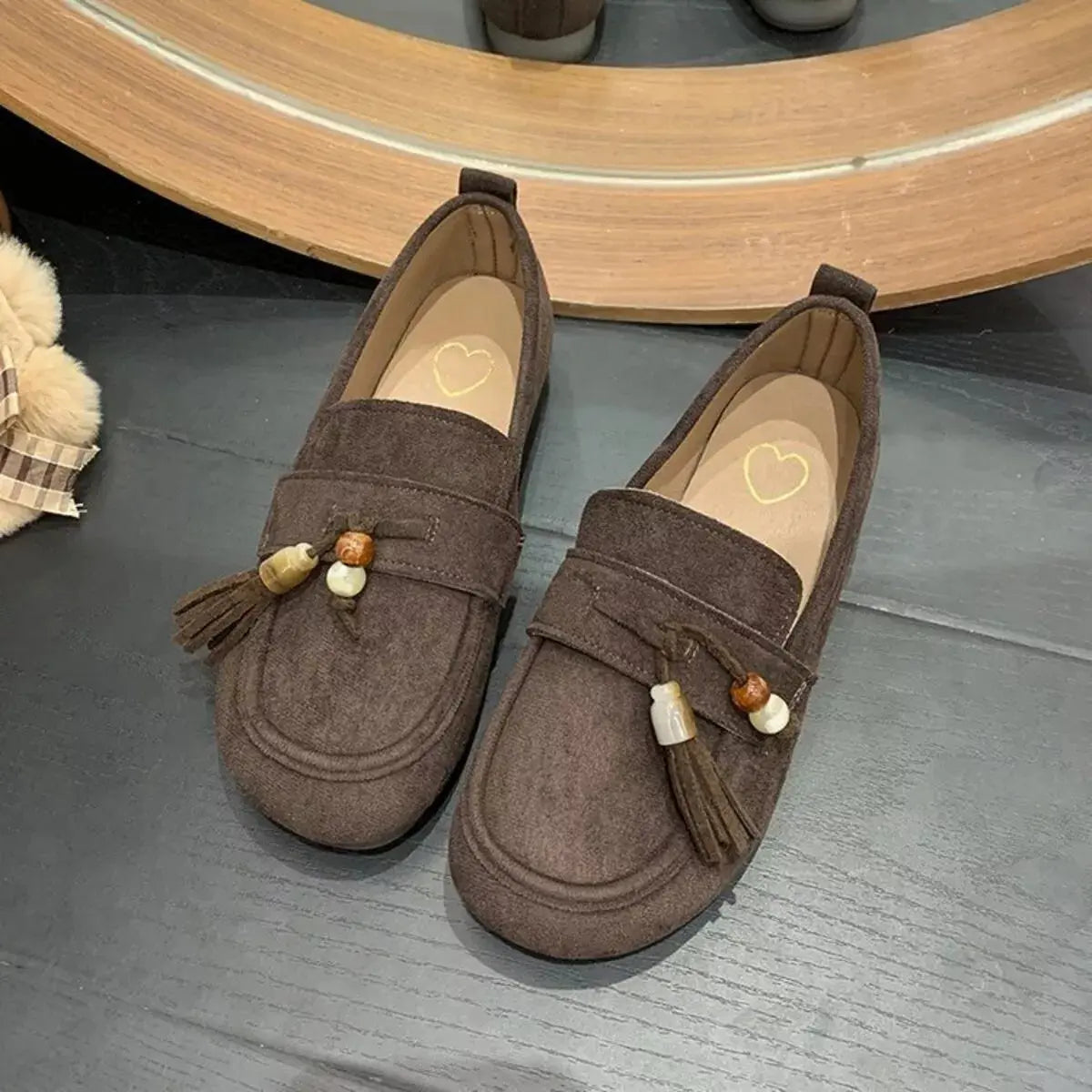 Tassel Round Toe Slip-Ons Simply Love