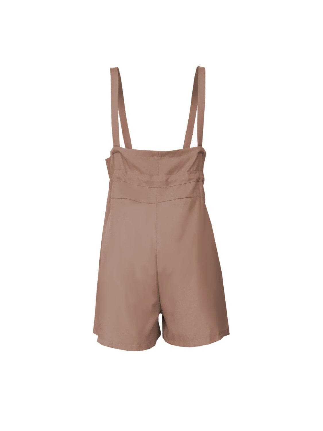 Drawstring Wide Strap Overalls with Pockets.