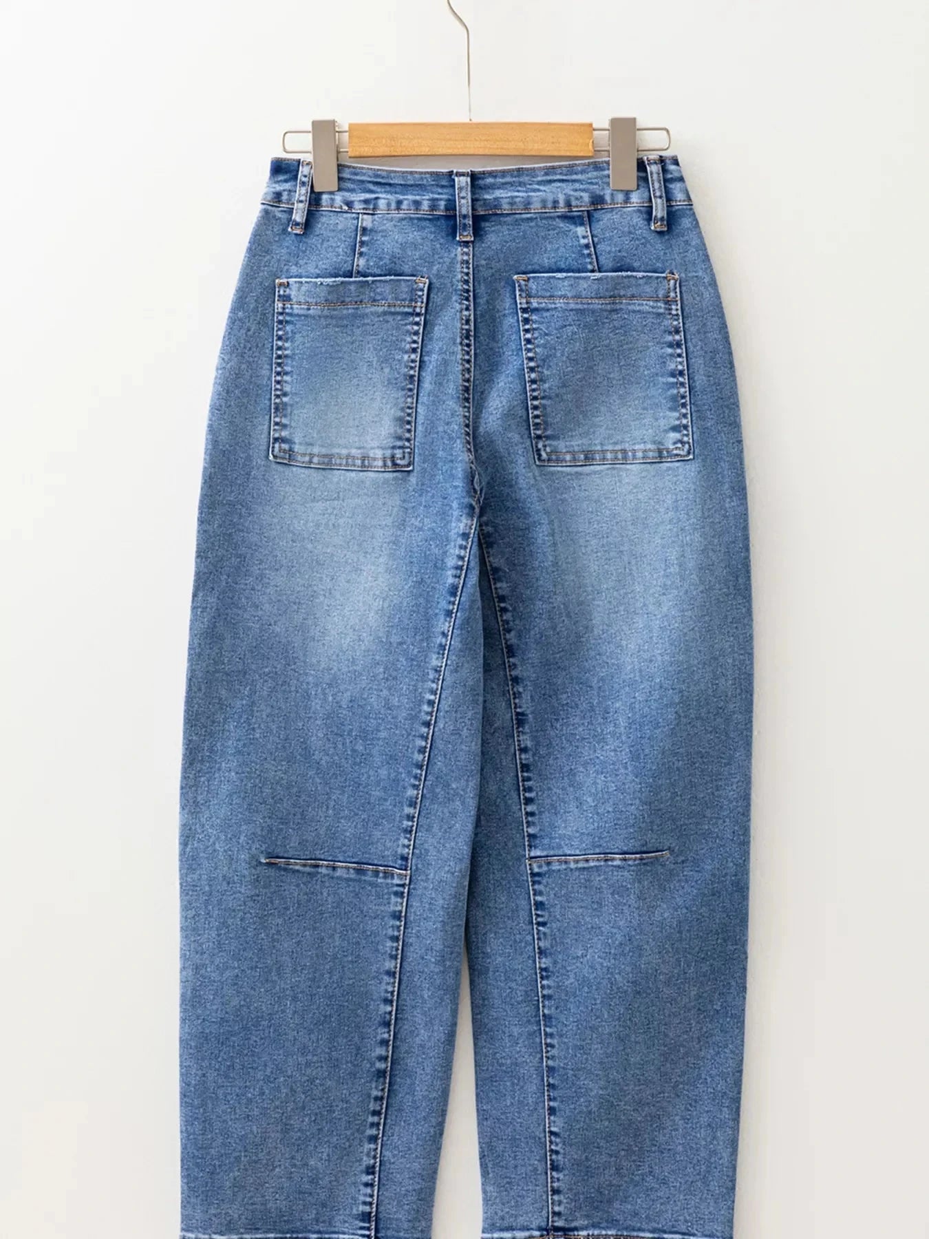 Seam Detail Loose Fit Cropped Jeans Coco’s Tee Boutique