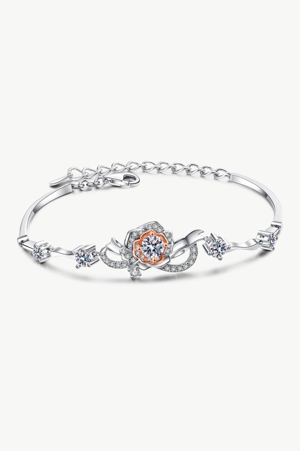 925 Sterling Silver Moissanite Bracelet.