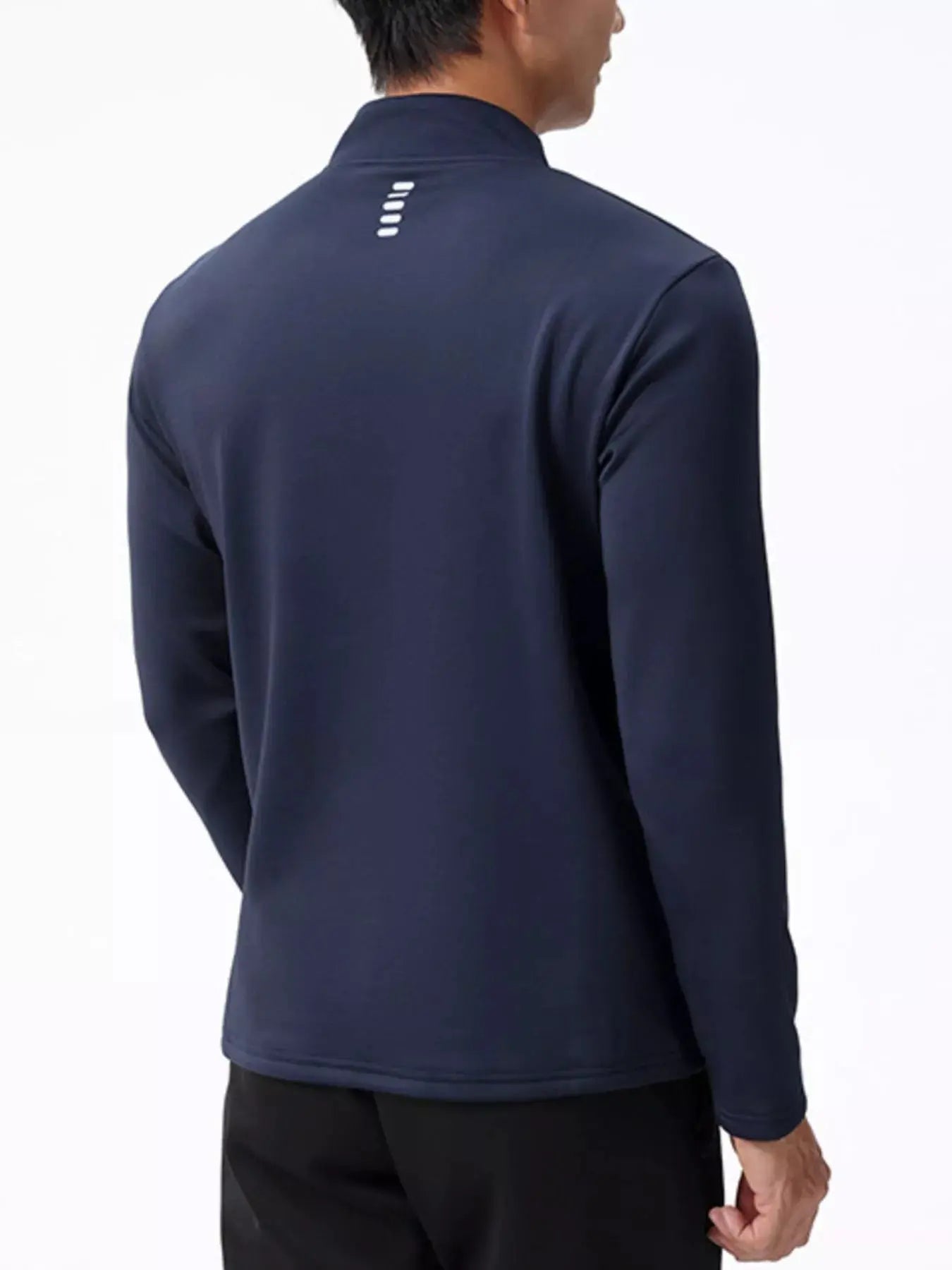 Men's Plus Size Half-Zip Long Sleeve Top Simply Love