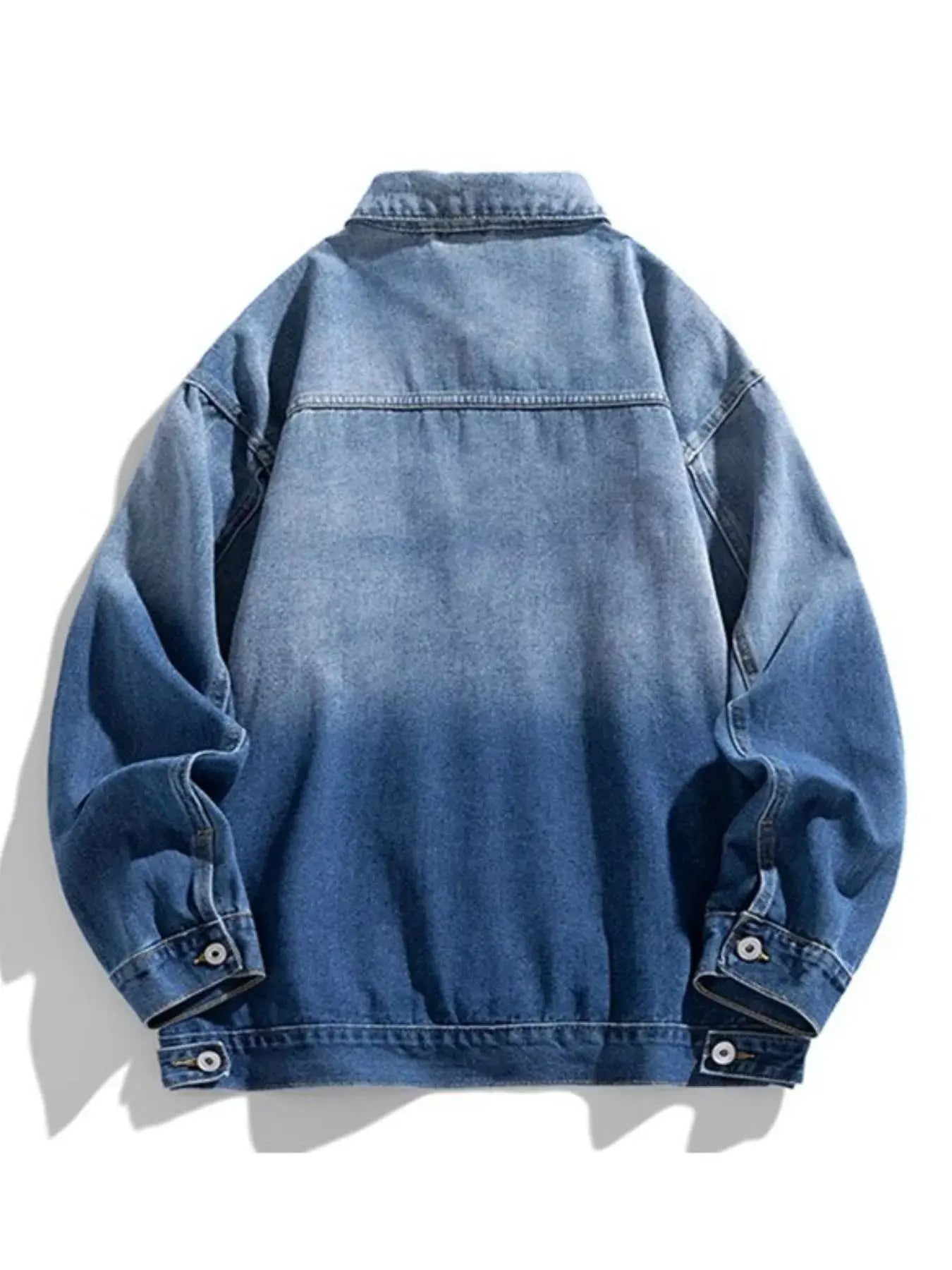Men's Washed Button Up Denim Jacket Simply Love