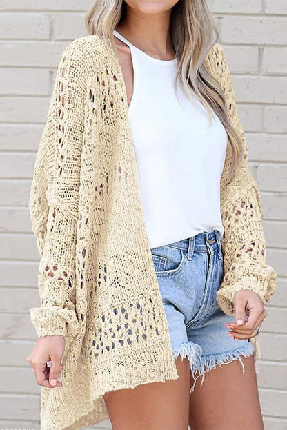 Openwork Long Sleeve Cardigan.