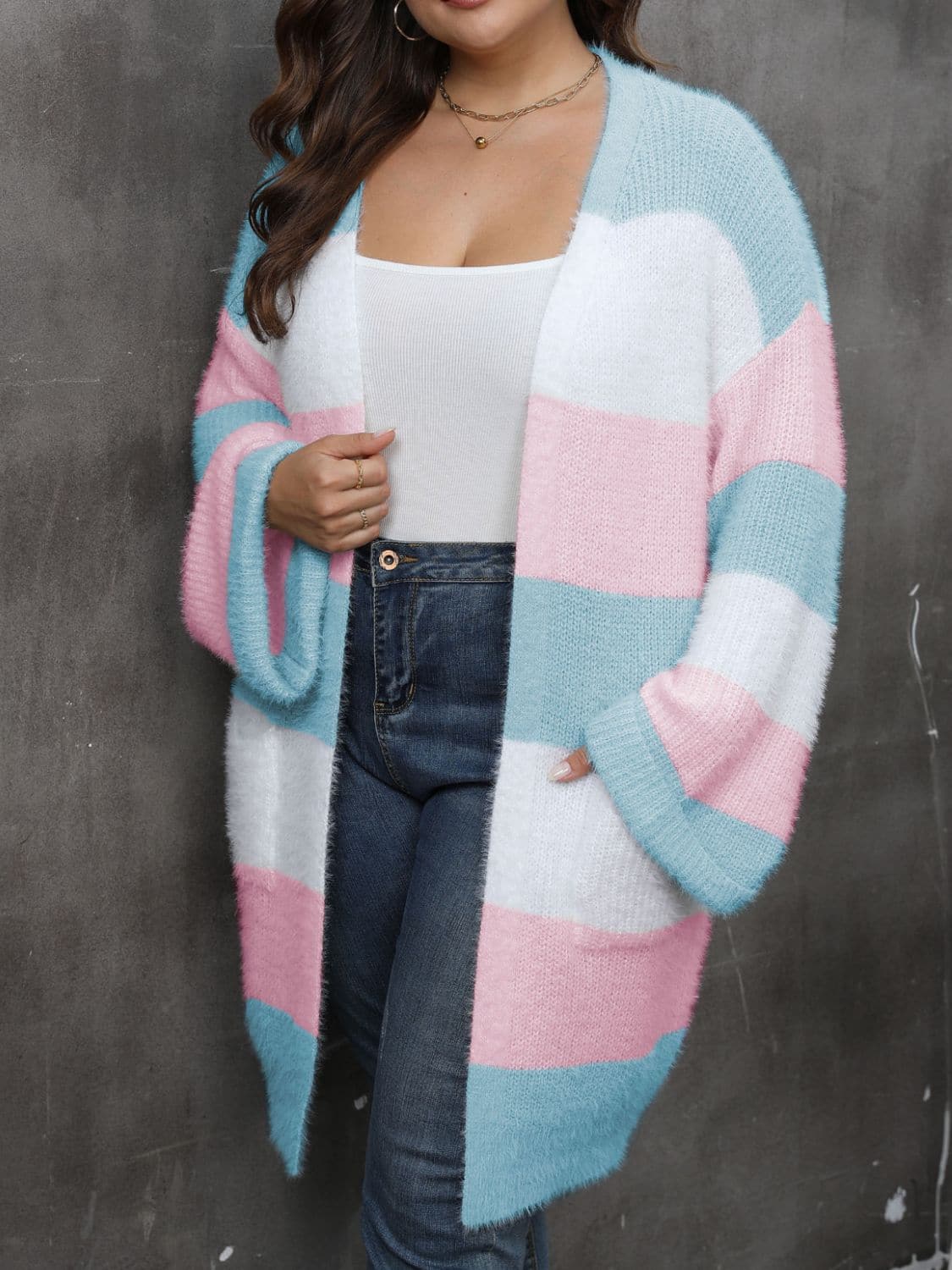 Cozy Plus Size Cardigan - 100% Acrylic