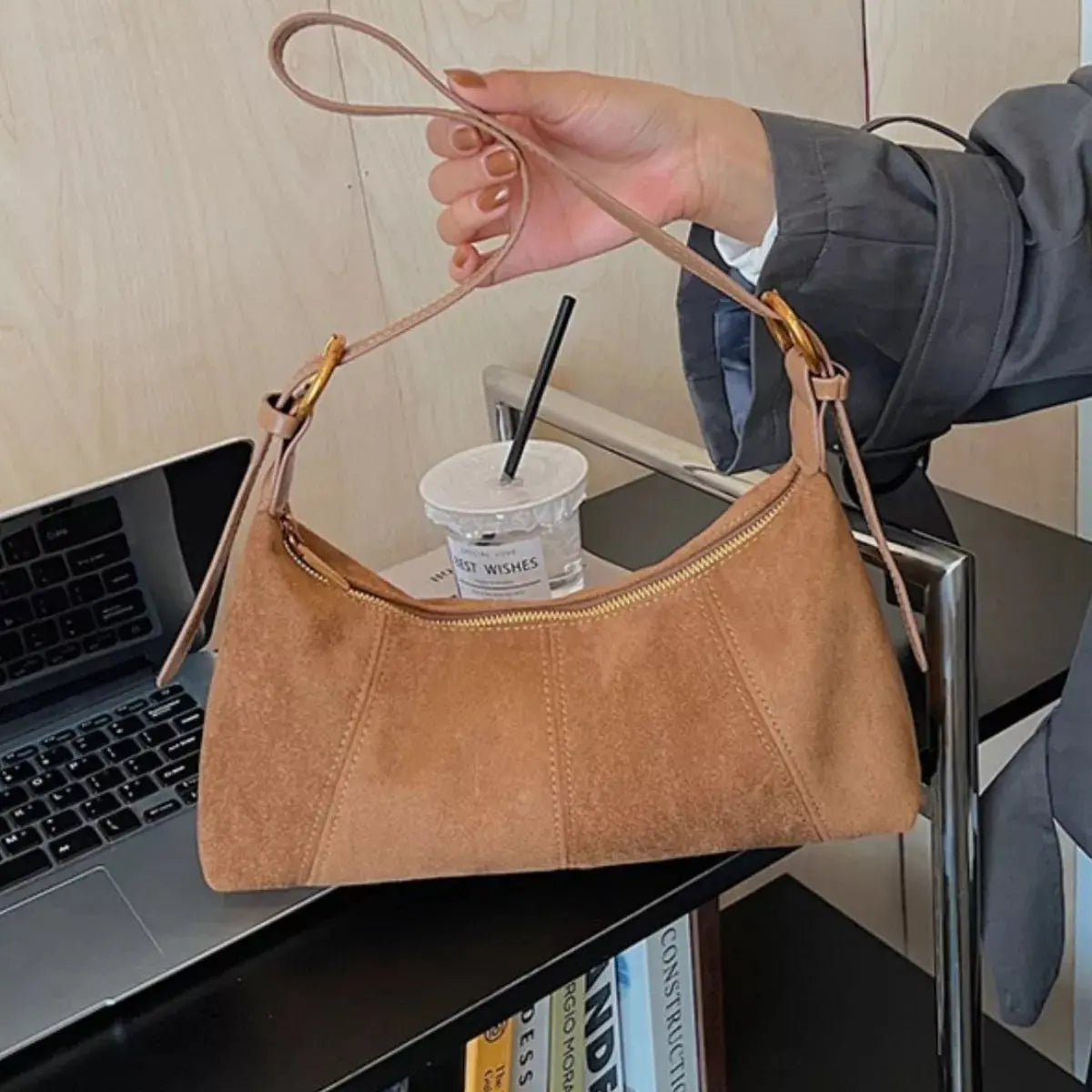 Lightweight Solid Color Shoulder Bag Simply Love