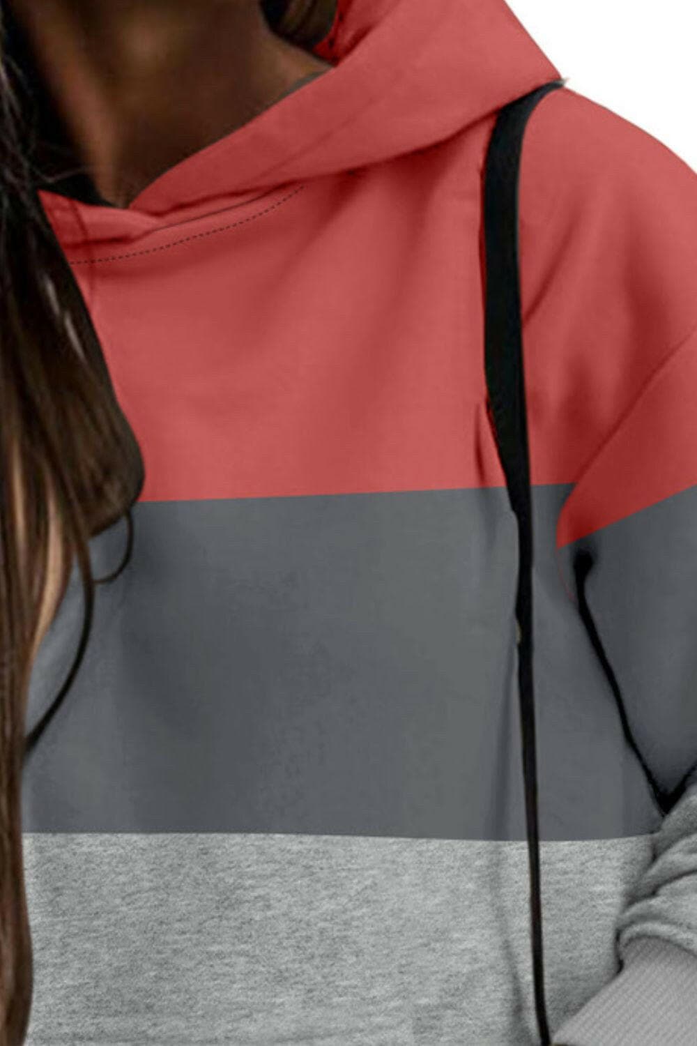 Color Block Dropped Shoulder Sweatshirt.