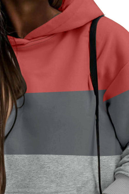 Color Block Dropped Shoulder Sweatshirt.