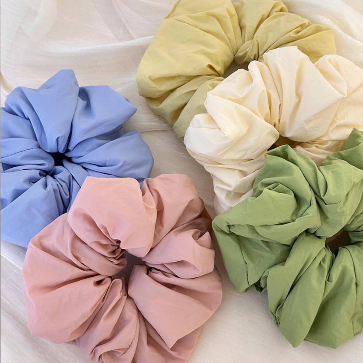 Ruched Elastic Hair Scrunchy.