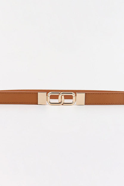 Geometric Double Buckle Elastic Belt.