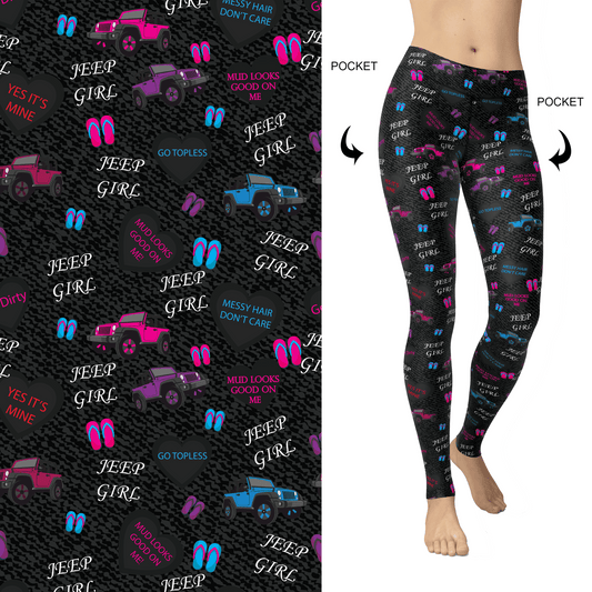 Black Jeeper Girl Leggings with Pockets MM