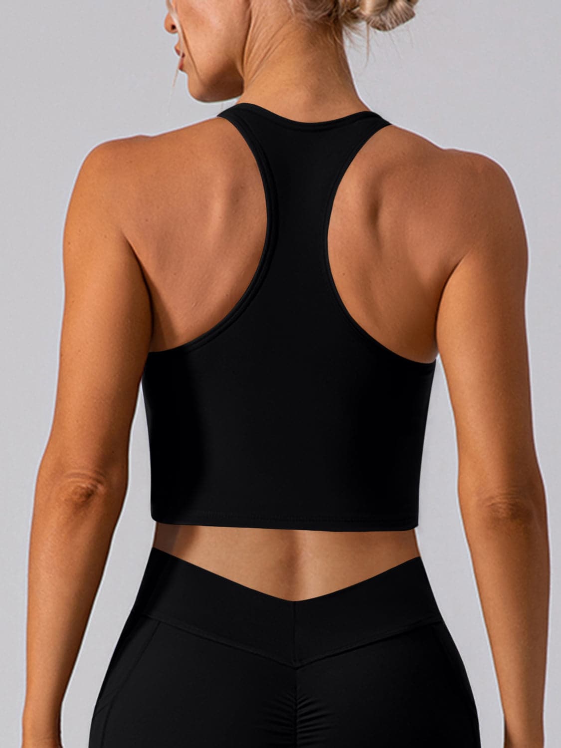 Square Neck Racerback Cropped Tank.