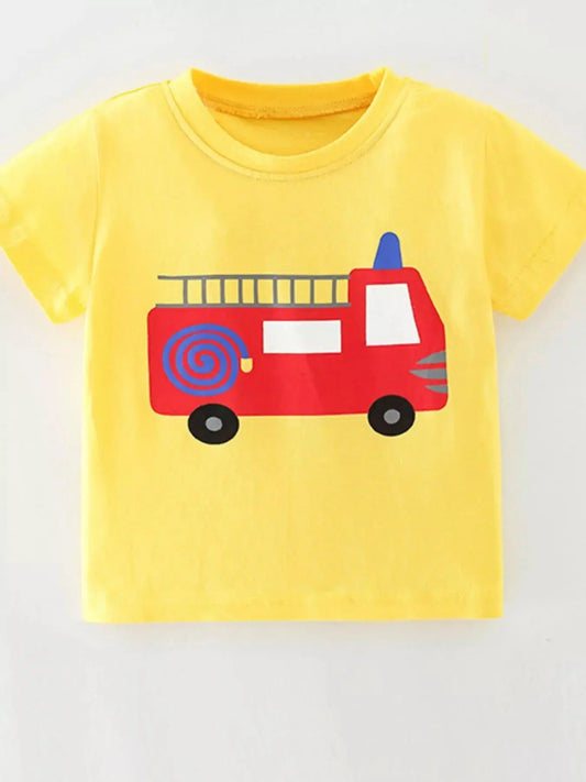 Children's Fire Truck Graphic Tee Simply Love
