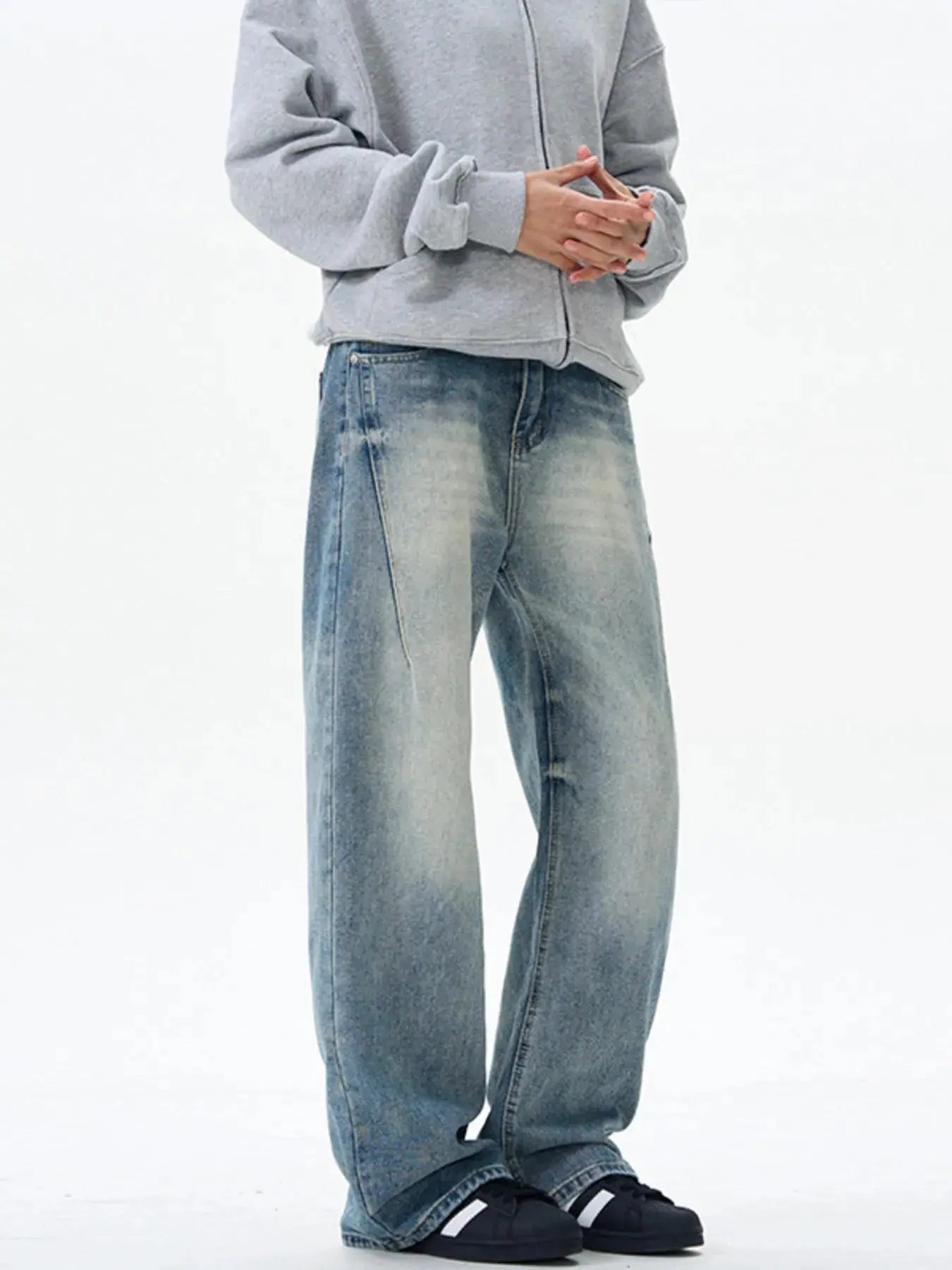Men's Wash Wide Leg Jeans Simply Love