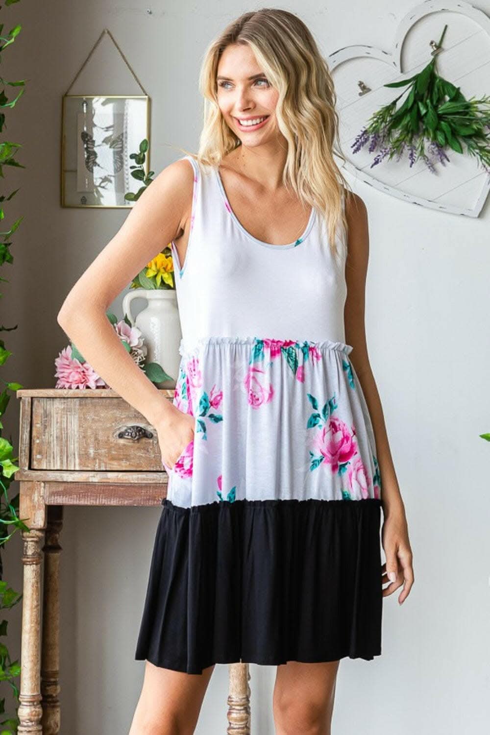 Heimish tiered frill dress, full size - Love Salve 