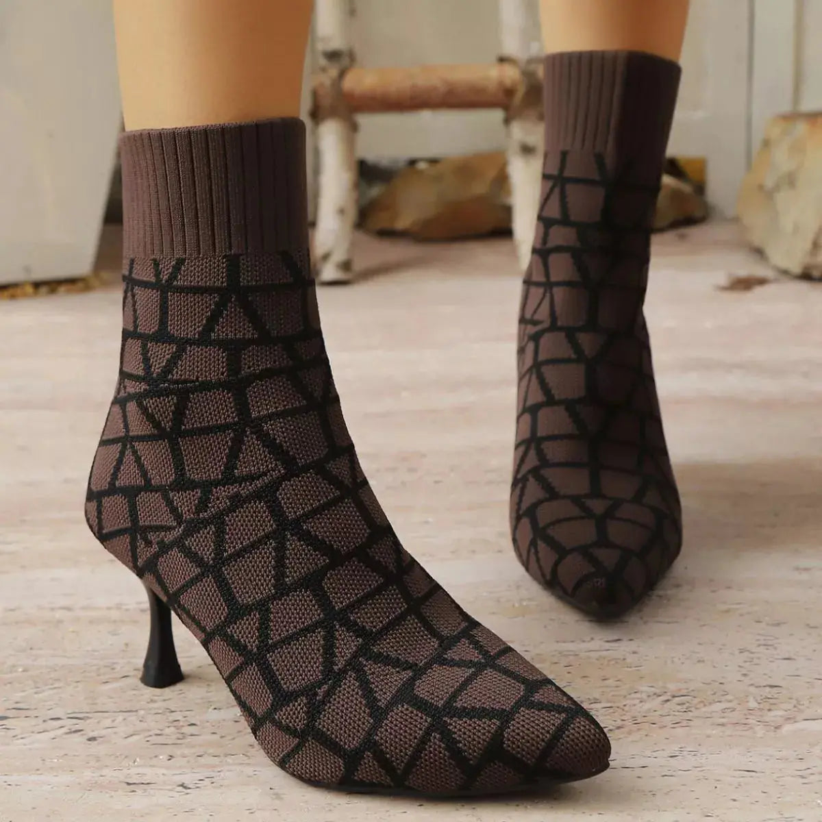 Point Toe Flared Heel Boots Simply Love