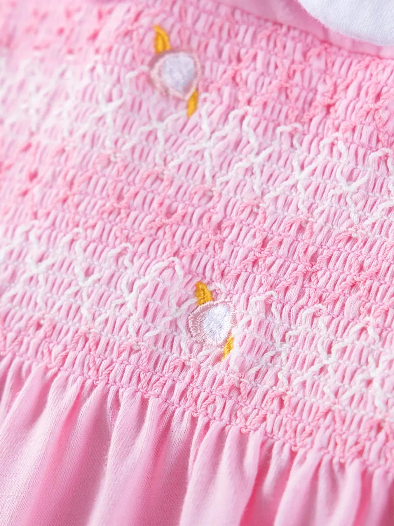 Children's Smocked Bodice Peter Pan Collar Dress Simply Love