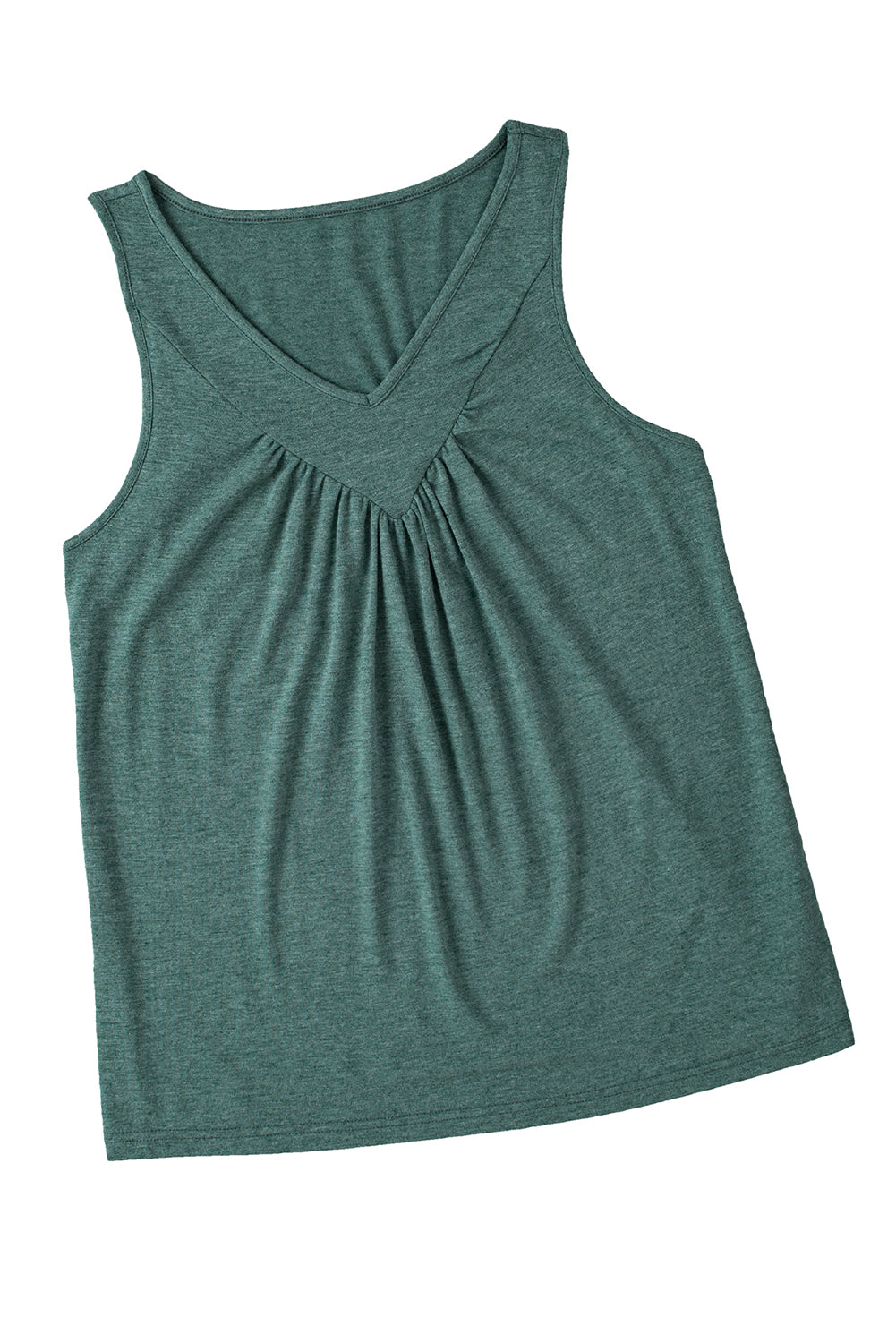 Mist green ruched tank top