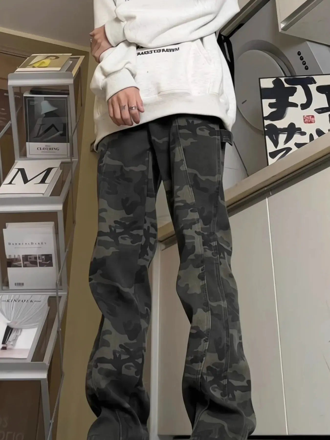 Men's Full Size Loose Fit Camouflage Cargo Pants Plus Size Simply Love