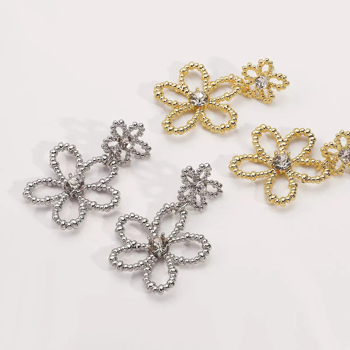 Alloy Floral Drop Earrings Simply Love