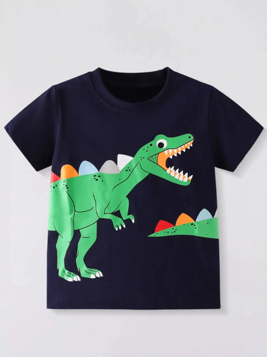 Children's Dinosaur Graphic Short Sleeve T-Shirt Simply Love