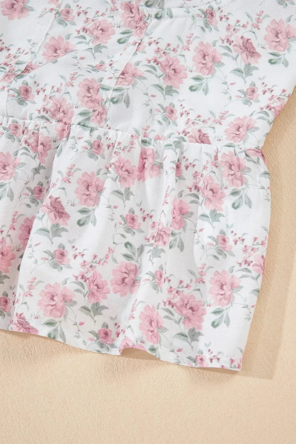 Floral Flutter Peplum Tank Top Simply Love