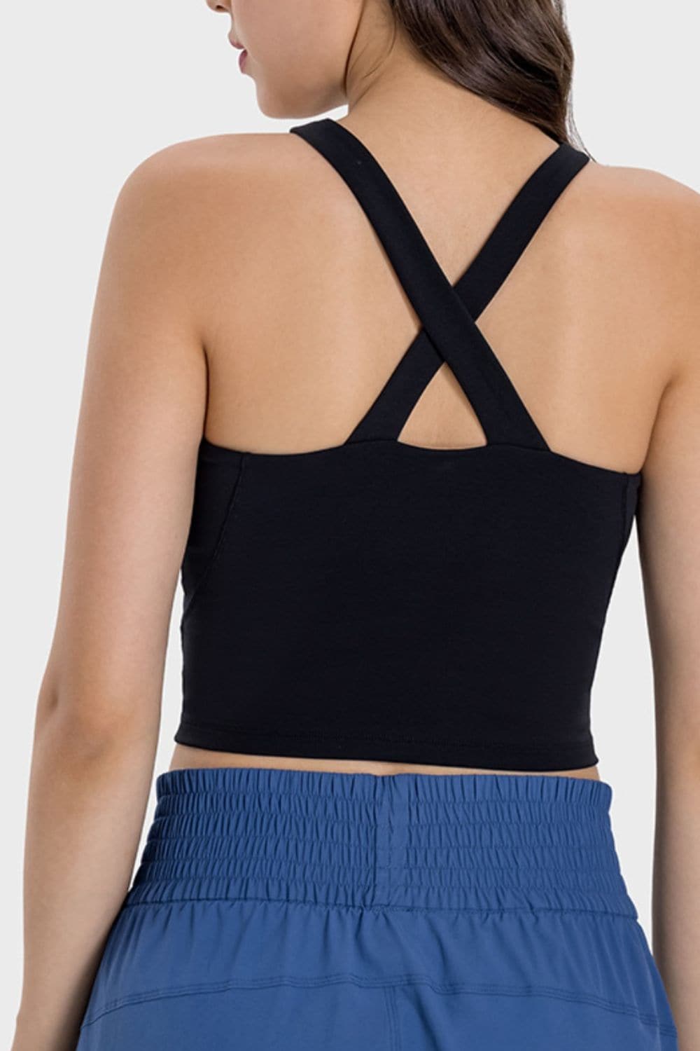 Crisscross Grecian Neck Active Cami.