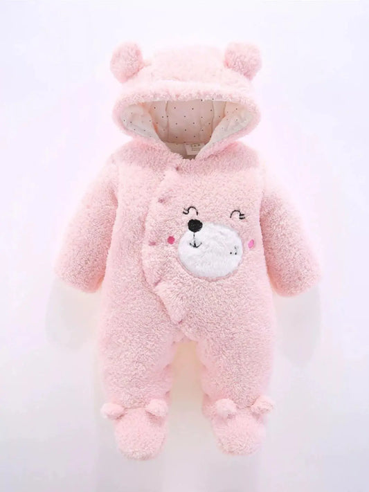 Children's Cute Bear Hooded Fleece One-Piece Simply Love