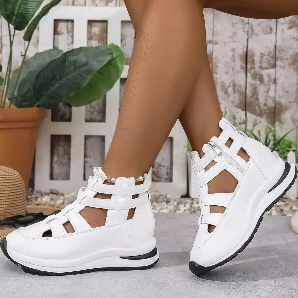 Cutout Platform Sneakers Simply Love