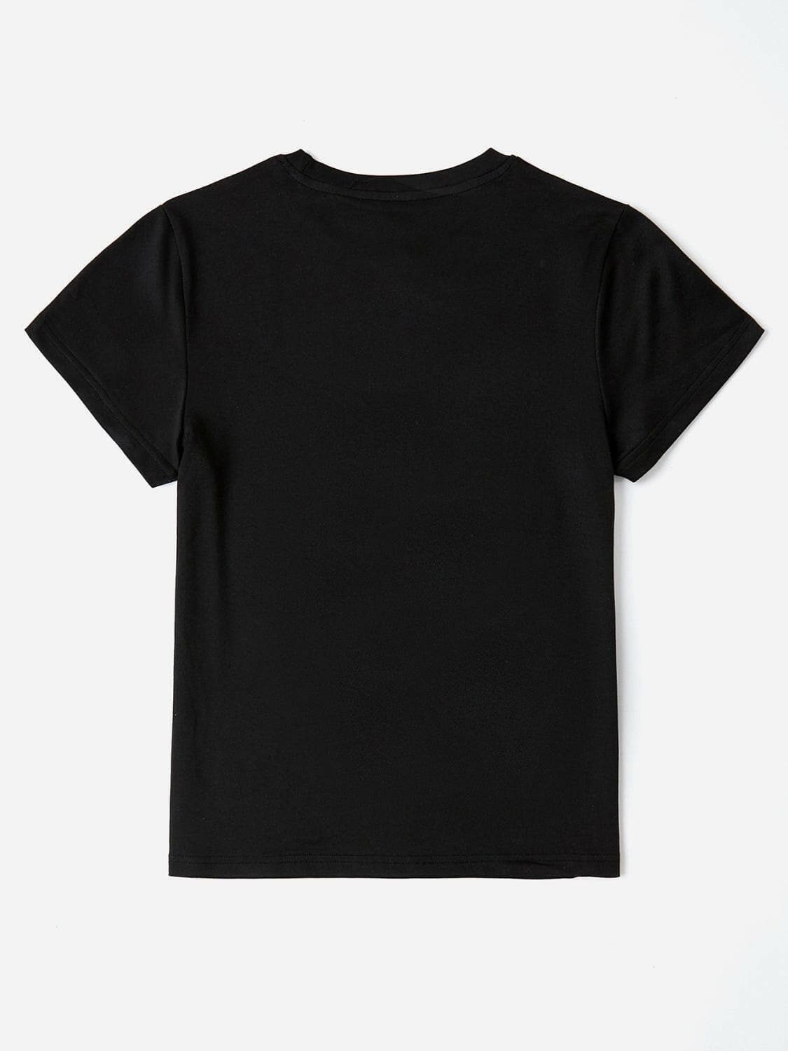 Graphic Round Neck Short Sleeve T-Shirt.