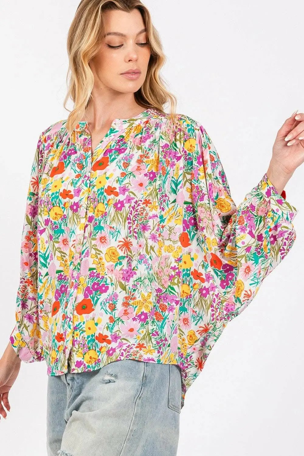 SAGE + FIG Button Down Floral Shirt - Love Salve 