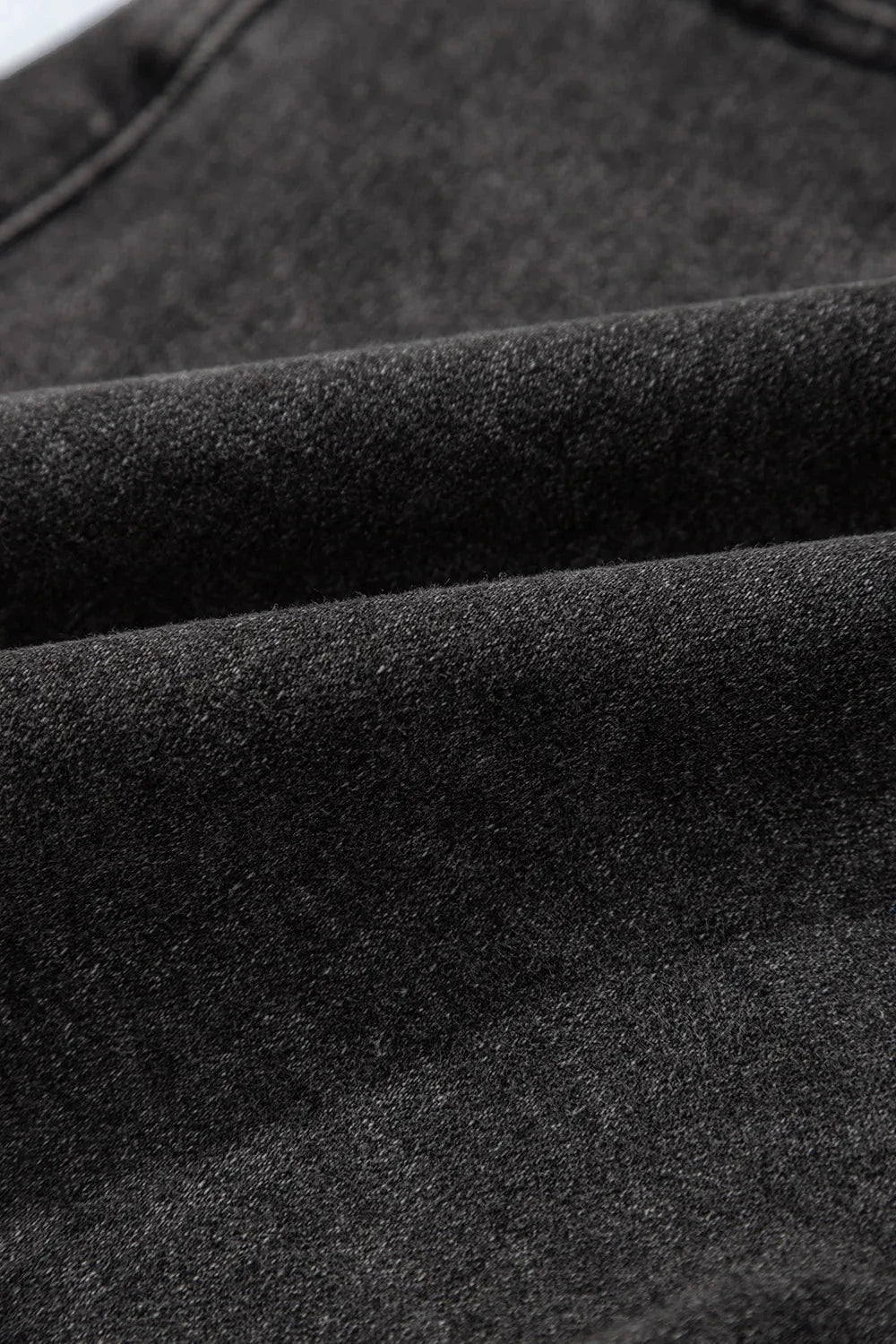 Simply Love: Raw Hem High-Waist Denim Shorts Simply Love