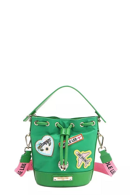 Nicole Lee USA Color Patch Bucket Bag