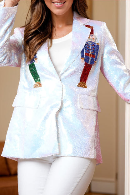 Sparkling sequined blazer for women