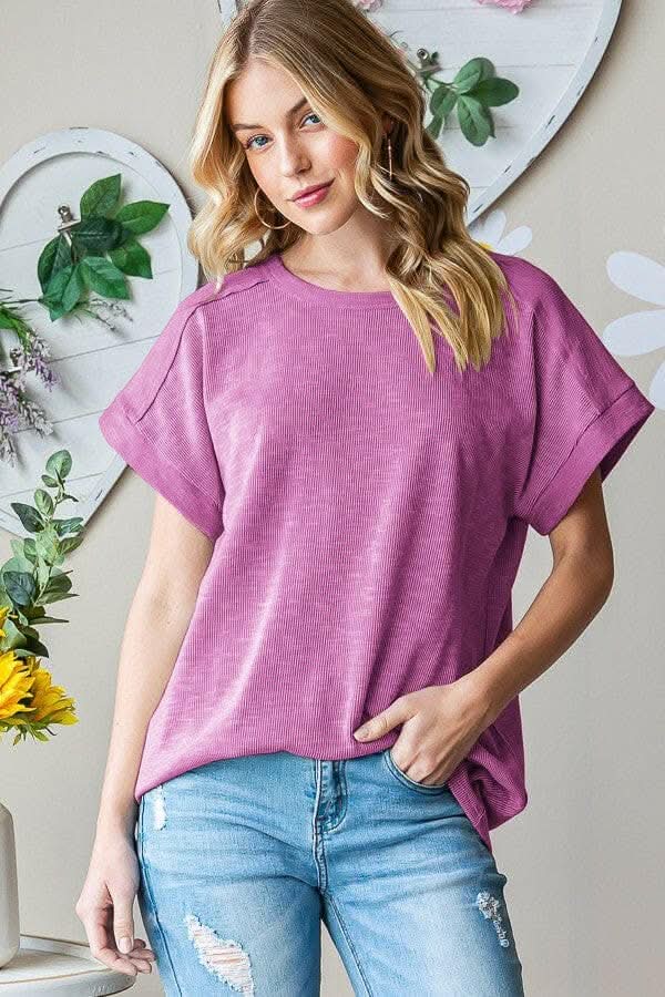 Heimish Full Size Short Sleeve Round Neck T-Shirt - Love Salve 