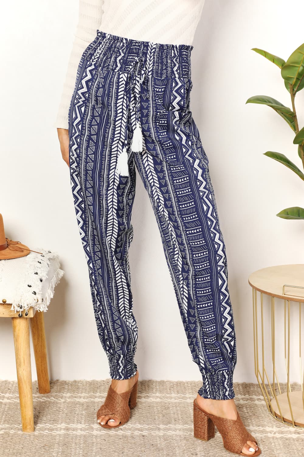 Double Take: Geometric Tassel Pants