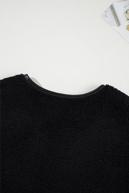 Sophisticated Black Fleece Vest