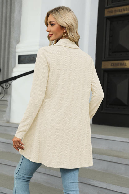 Open Front Long Sleeve Cardigan.