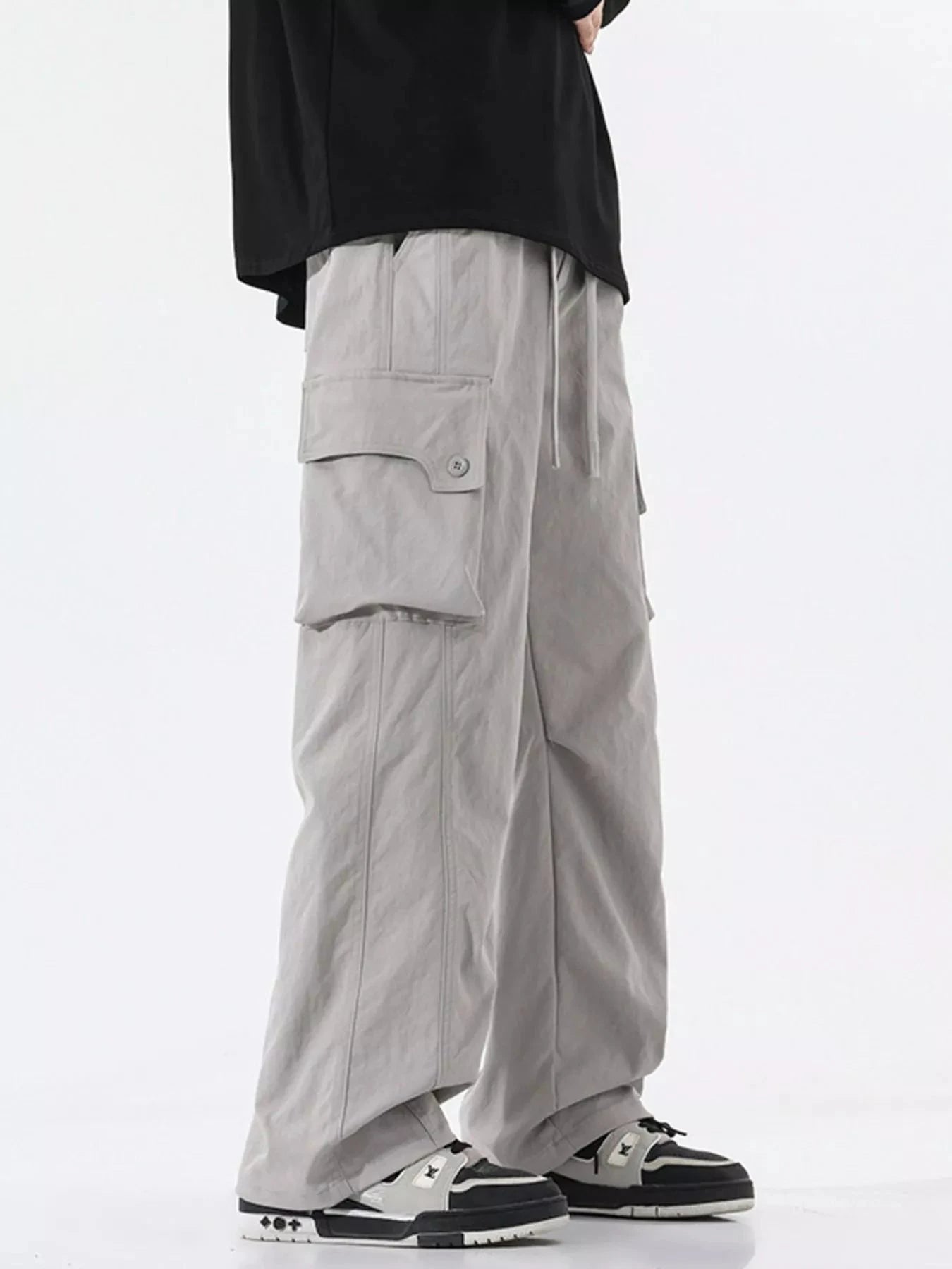 Men's Loose Fit Cargo Pants With Multiple Pockets Plus Size Simply Love