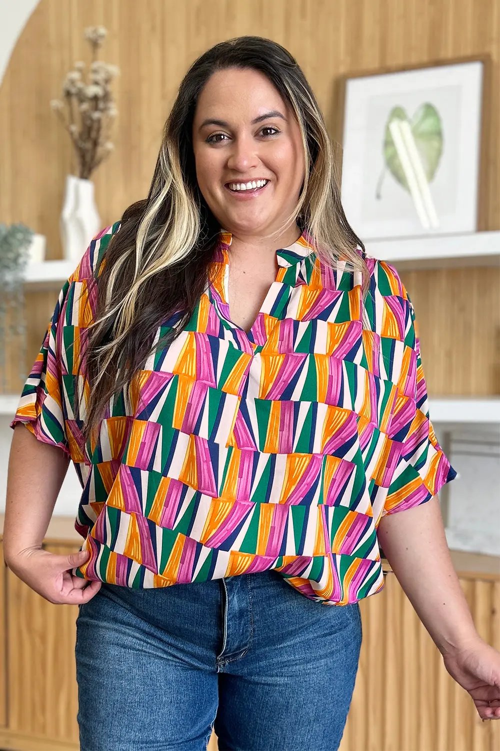 Double Take: Geometric Blouse - Love Salve
