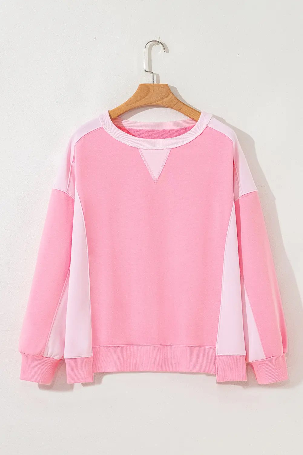 Premium Bonbon 2-tone Color Block Patchwork Drop Shoulder Sweatshirt Dear-Lover Dropshipping