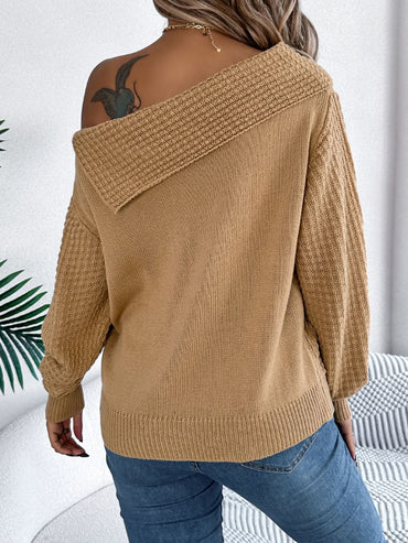 Asymmetrical knit sweater - acrylic