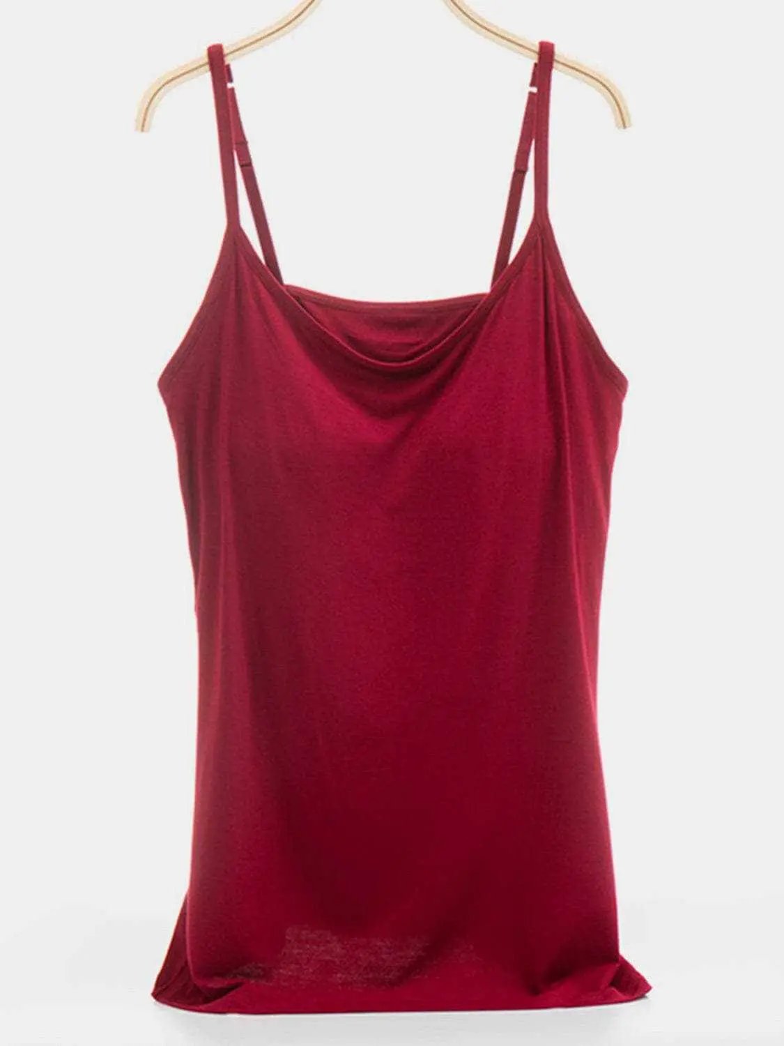 Scoop neck cami with adjustable straps - Love Salve 
