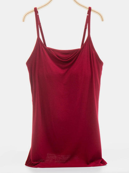 Scoop Neck Adjustable Strap Cami.