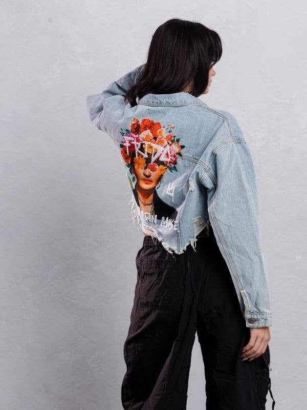 Frida Muse Crop Denim Jacket Coco’s Tee Boutique
