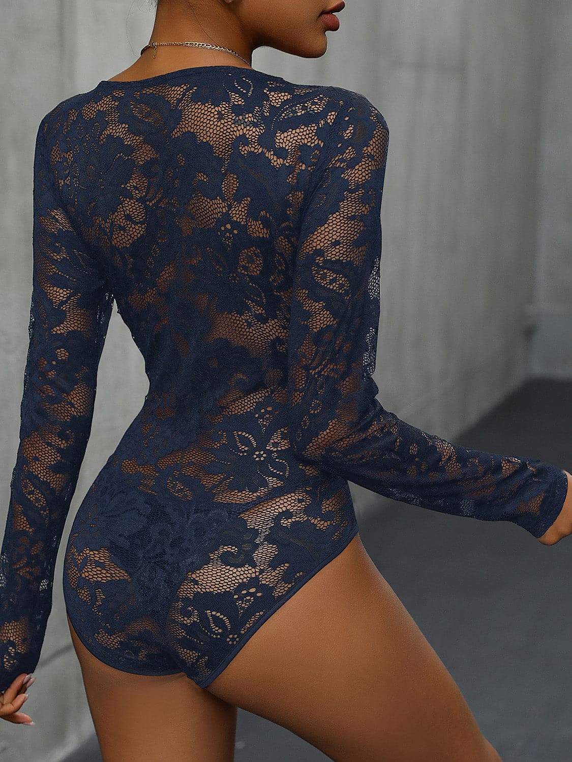 Lace Long Sleeve Bodysuit.